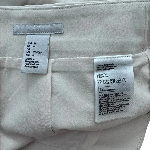 H&M Beige Pencil Skirt buissness casual work attire size 6 or small - Picture 7 of 7